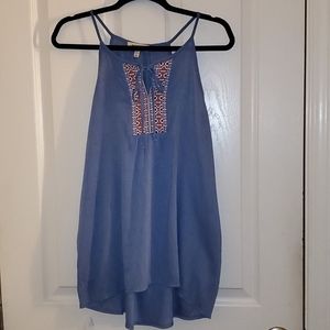 Denim Racer Front Blouse